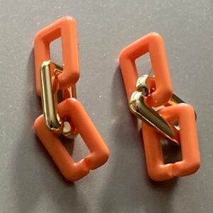 New orange and gold earrings